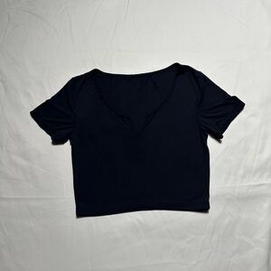 Alphalete Black V-Neck Crop Top